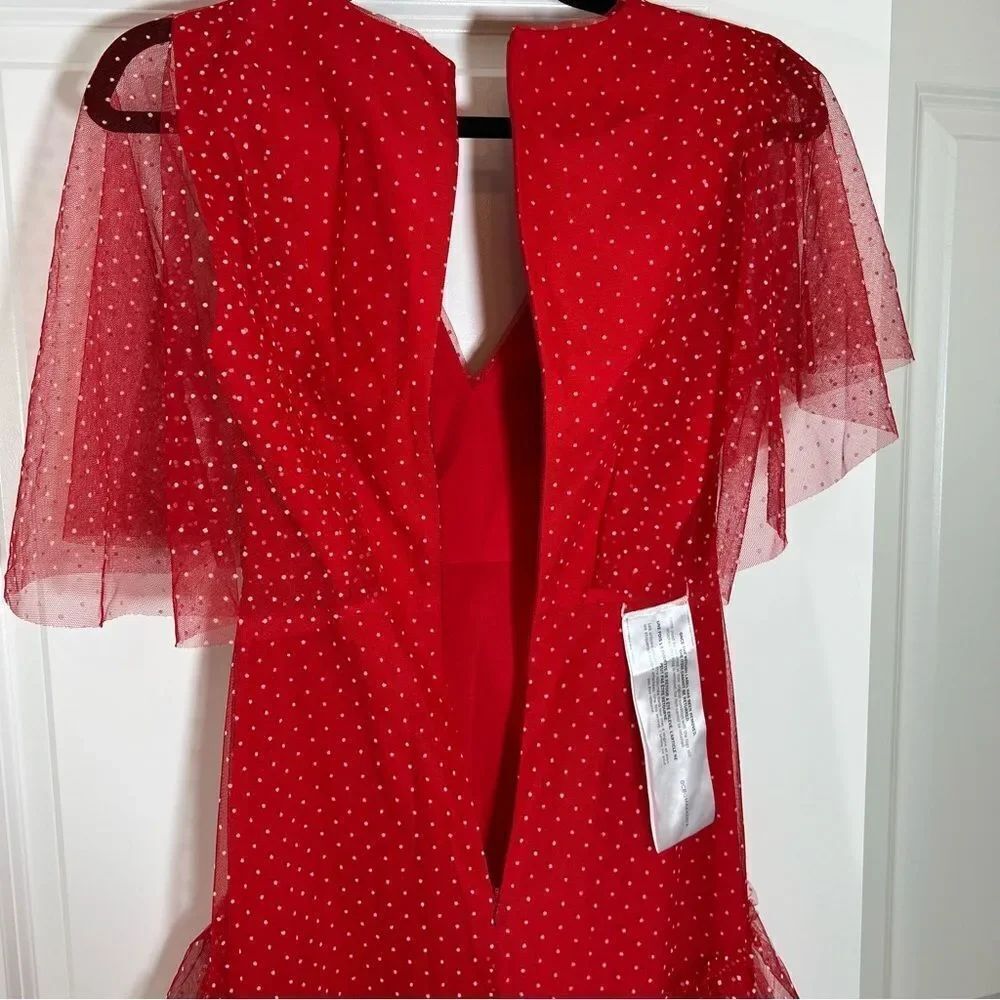 NWT BCBGMAXAZRIA Tiered Polka Dot Gown | Size 0 - Picture 10 of 13